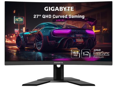 Gigabyte G27QC 27 Inch VA 1500R QHD (2560 x 1440) Curved Gaming Monitor, 165 Hz