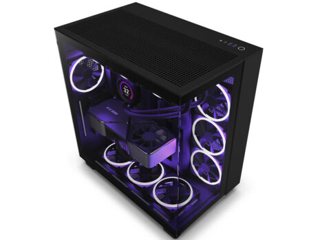 NZXT H9 Flow Dual-Chamber ATX Mid-Tower PC Gaming Case – Black