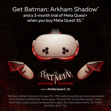 Meta Quest 3S 256 GB – Mixed Reality Headset – Batman: Arkham Shadow and Meta Quest+ trial