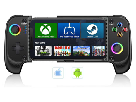 Wireless Mobile Gaming Controller for Android/iPhone with RGB Lights & Hall Effect Joysticks