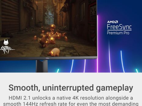Dell G3223Q 32″ 4K UHD Gaming Monitor – 144Hz, 1ms Response, AMD FreeSync