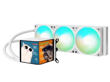 TRYX PANORAMA 360 ARGB AIO Cooler with 6.5” Curved AMOLED Display & 3D Anamorphic Effect