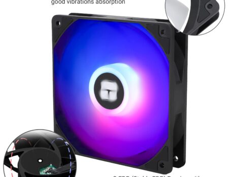 Thermalright TL-C12C-S X3 120mm ARGB PWM Silent Computer Case Fans (Triple Pack, Black)