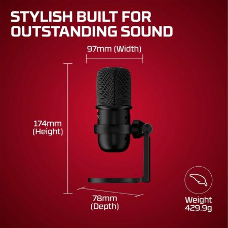 HyperX SoloCast USB Condenser Gaming Microphone with Tap-to-Mute for PC, PS4, PS5, and Mac