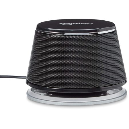 Amazon Basics USB-Powered Stereo 2.0 Speakers for PC/Laptop, 3.5mm Aux Input, Black