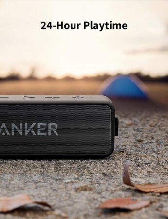 Anker Soundcore 2: IPX7 Waterproof Bluetooth Speaker with 24-Hour Playtime & Stereo Sound