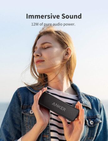 Anker Soundcore 2: IPX7 Waterproof Bluetooth Speaker with 24-Hour Playtime & Stereo Sound