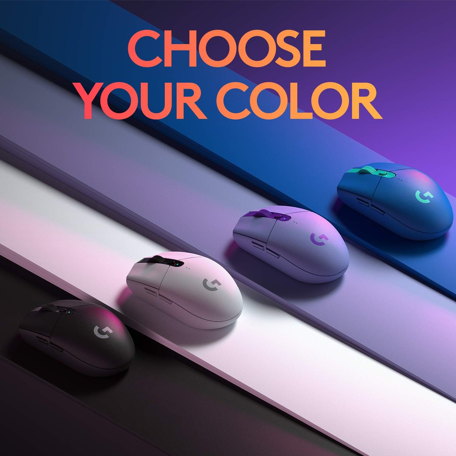 Logitech G305 LIGHTSPEED Wireless Gaming Mouse, Hero 12K Sensor, 12,000 DPI, Lightweight, 6 Programmable Buttons, 250h Battery Life