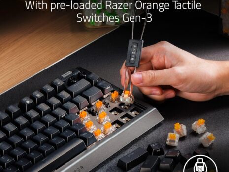 Razer BlackWidow V4 75% Mechanical Gaming Keyboard: Compact, Durable & Hot-Swappable Design