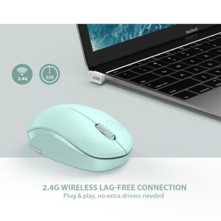 Seenda Wireless 2.4G Noiseless Mouse with USB Receiver - Portable PC Mouse