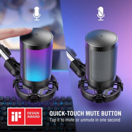 FIFINE AmpliGame A6T Gaming Condenser Microphone with Boom Arm