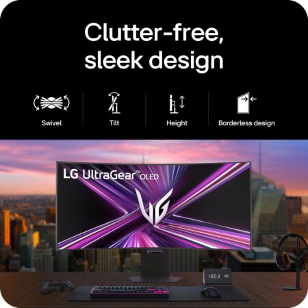 LG 45GX950A-B 45" 5K2K OLED Curved Gaming Monitor with Dual-Mode (5120 x 2160)