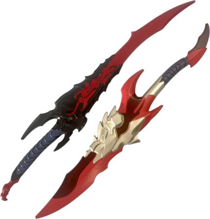 Solo Leveling 2-Piece Medieval Fantasy Kamish Wrath Foam Dagger Set for Cosplay and Collection