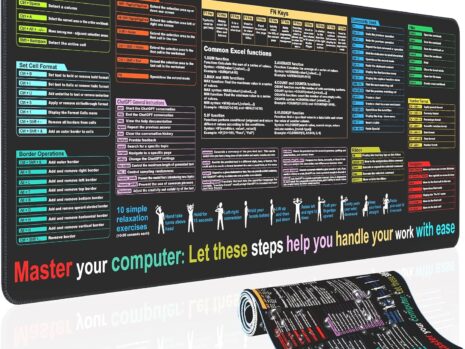 Waterproof Excel Cheat Sheet Mouse Mat