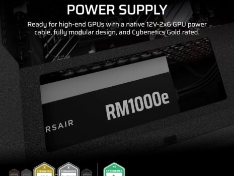 CORSAIR RM1000e (2025) Fully Modular Low-Noise ATX Power Supply with 12V-2×6 Cable & PCIe 3.1