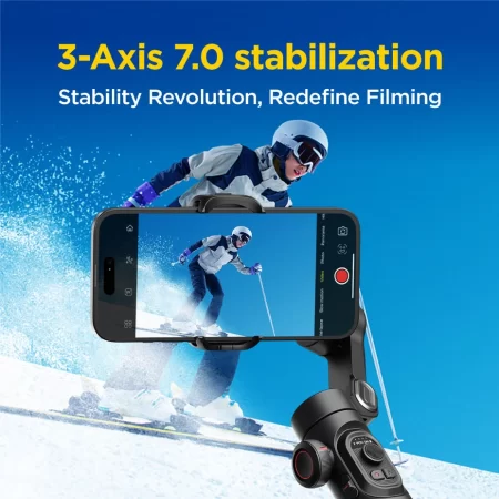 AOCHUAN Smart XE - 3-Axis Smartphone Stabilizer | Gimbal with Gesture Control and Face Tracking