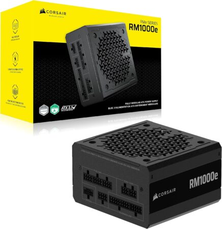 CORSAIR RM1000e (2025) Fully Modular Low-Noise ATX Power Supply with 12V-2x6 Cable & PCIe 3.1