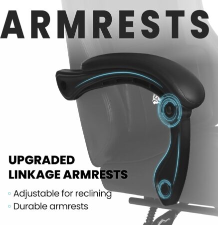 N-GEN GAMING High Back Recliner: Video Gaming Chair with Footrest & Lumbar Support for Home Office