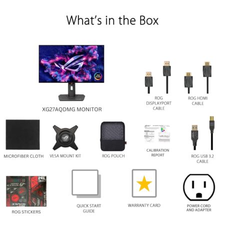 ASUS ROG Strix 27" QHD OLED Gaming Monitor - 240Hz, 0.03ms Response Time (XG27AQDMG)