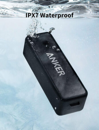 Anker Soundcore 2: IPX7 Waterproof Bluetooth Speaker with 24-Hour Playtime & Stereo Sound