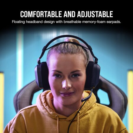 Corsair HS80 RGB USB Gaming Headset with Dolby 7.1 Surround Sound - Broadcast-Grade Audio