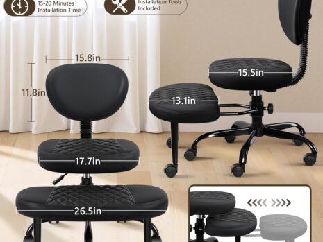 Ergonomic Cross-Legged Chair with Wheels – Kneeling Chair, Yoga Chair, ADHD Chair