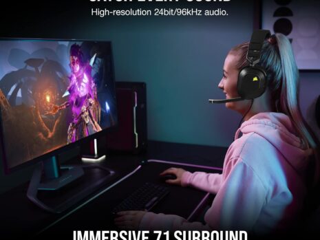 Corsair HS80 RGB USB Gaming Headset with Dolby 7.1 Surround Sound – Broadcast-Grade Audio