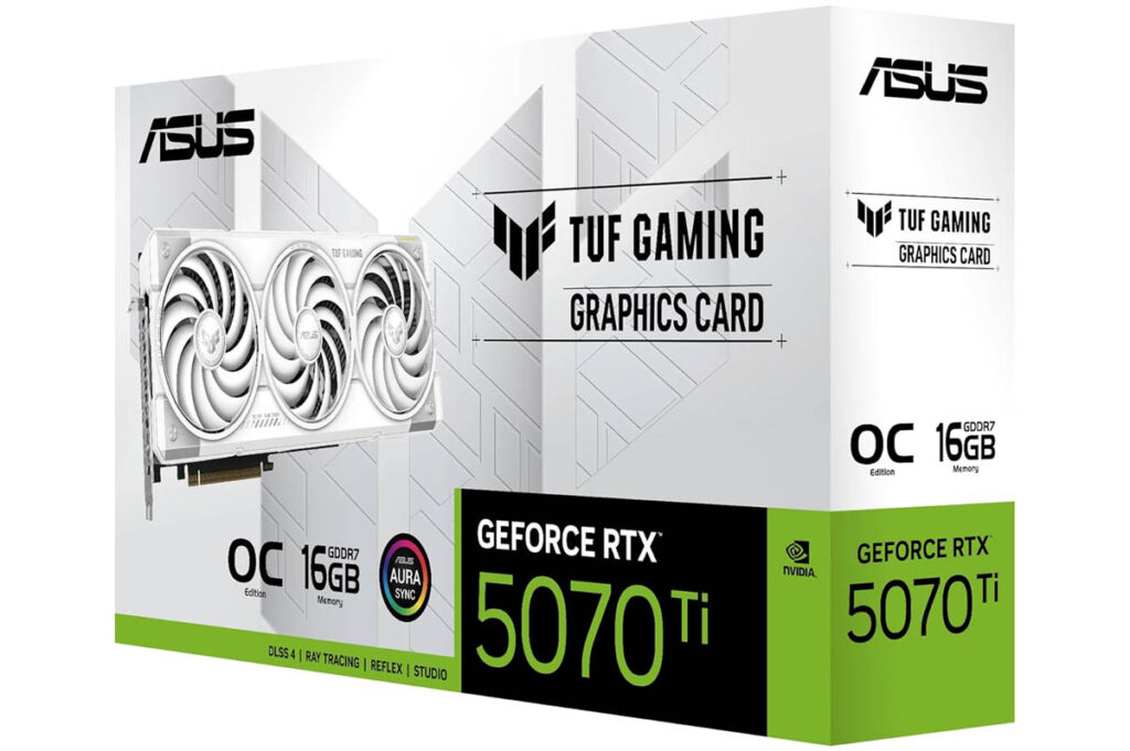 ASUS TUF Gaming GeForce RTX 5070 Ti 16 GB White OC Edition