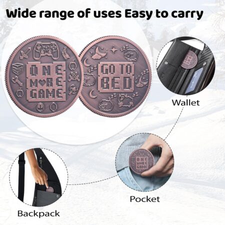 One More Game Coin - Ultimate Gamer Gift: Double-Sided Decision Maker Coin