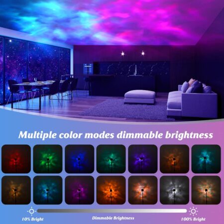 Ocean Wave Ceiling Projector - Color-Changing Aurora And Sunset LED Lamp