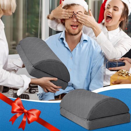 The CushZone Foot Rest boosts posture, comfort, and circulation with adjustable height and durable ergonomic support for home, office, and travel