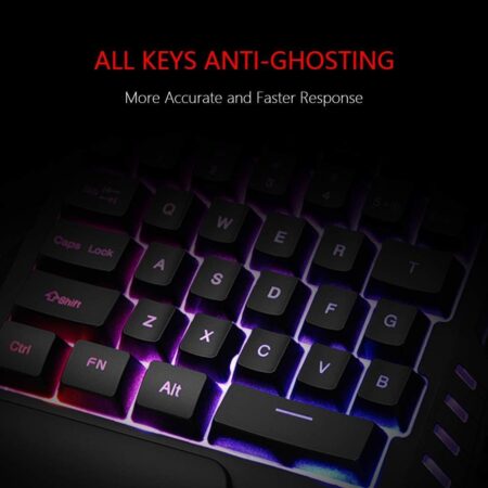 RedThunder Ergonomic One-Handed RGB Gaming Keyboard - 35-Key Portable Mini Keypad