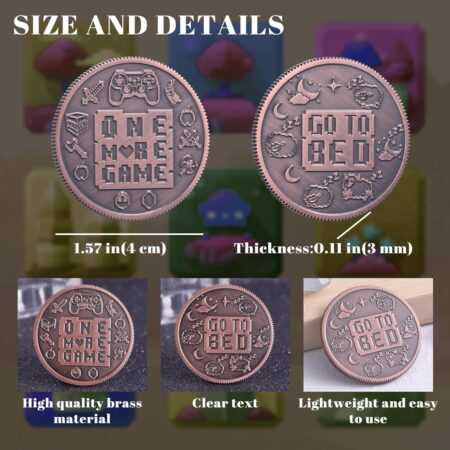 One More Game Coin - Ultimate Gamer Gift: Double-Sided Decision Maker Coin