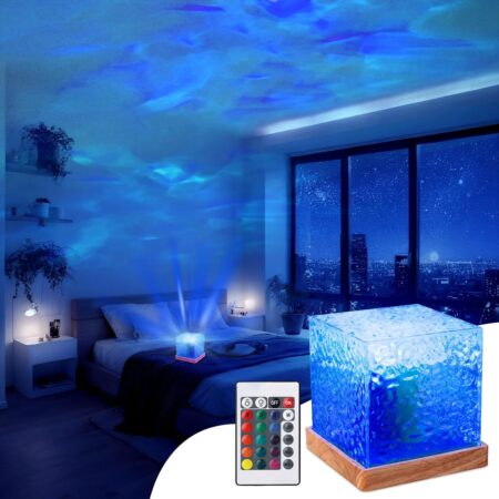 Ocean Wave Ceiling Projector - Color-Changing Aurora And Sunset LED Lamp