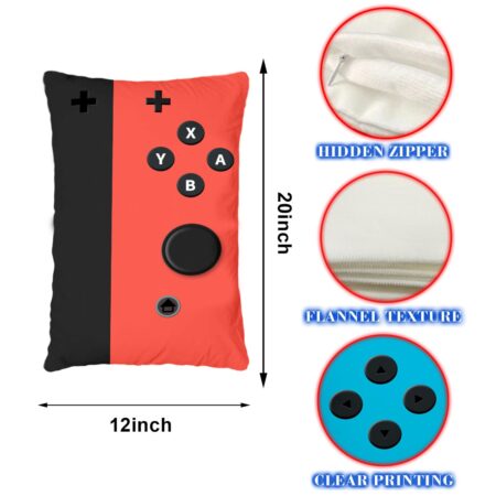 Gaming Throw Pillow Cases Set of 2 - Perfect Gifts for Teen Boys - Soft and Stylish