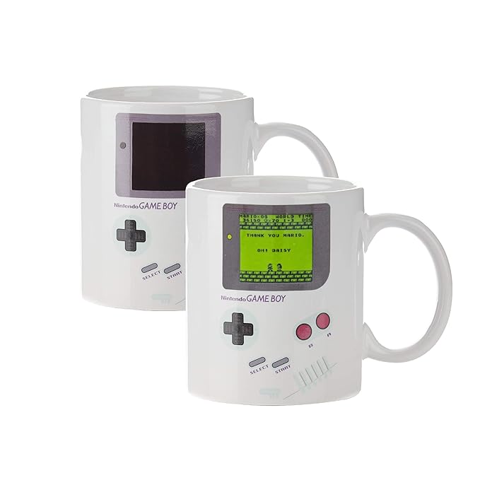 Mario Gameboy Heat Changing Coffee Mug - Gift for Gamers, Nerds, Nintendo Mario Fans, Men
