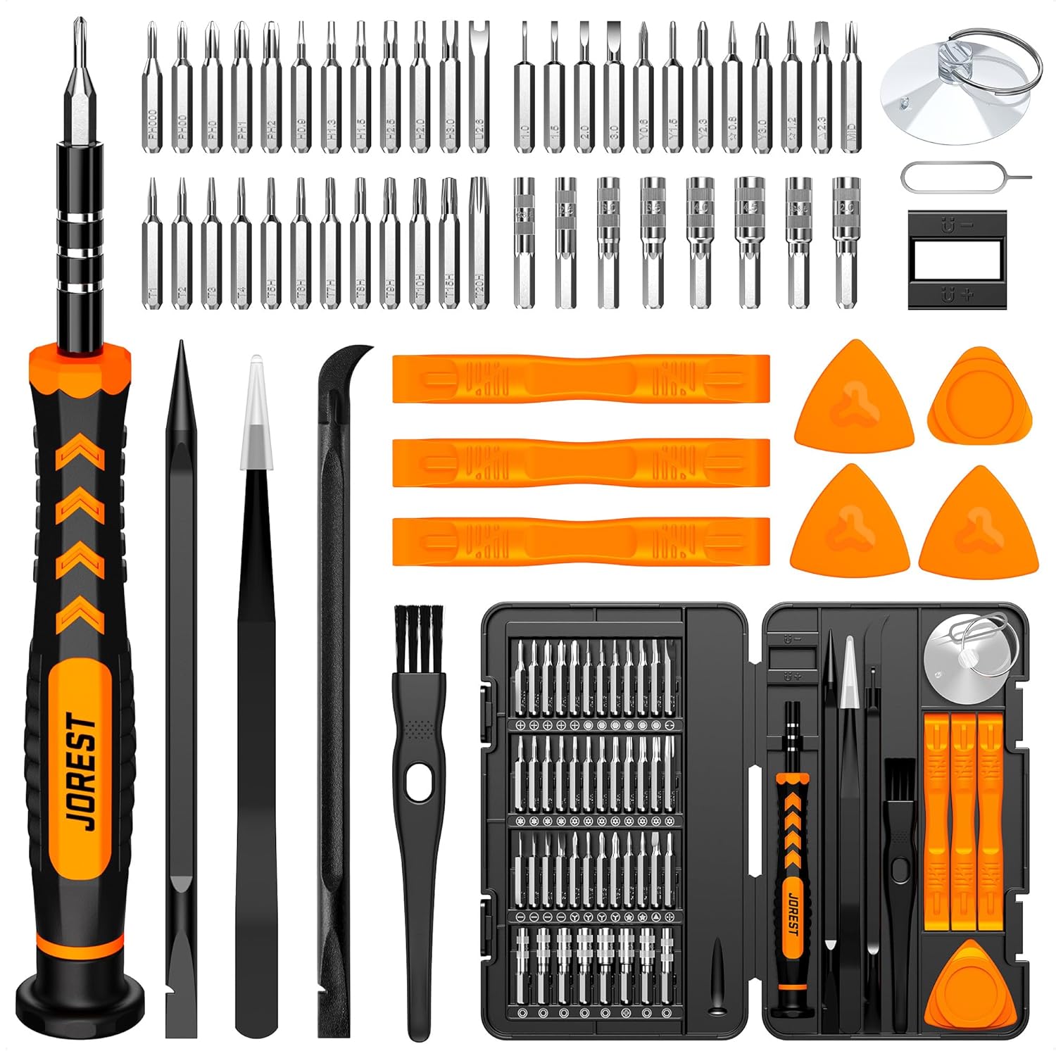 JOREST 59Pcs Small Precision Screwdriver Set with Torx T5, T6, T8, Mini Repair Tool Kit