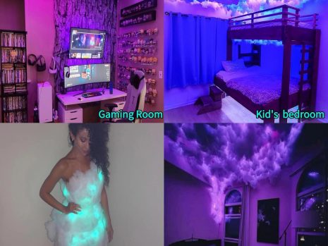 3D Thundercloud LED Ceiling Lights with Music Sync